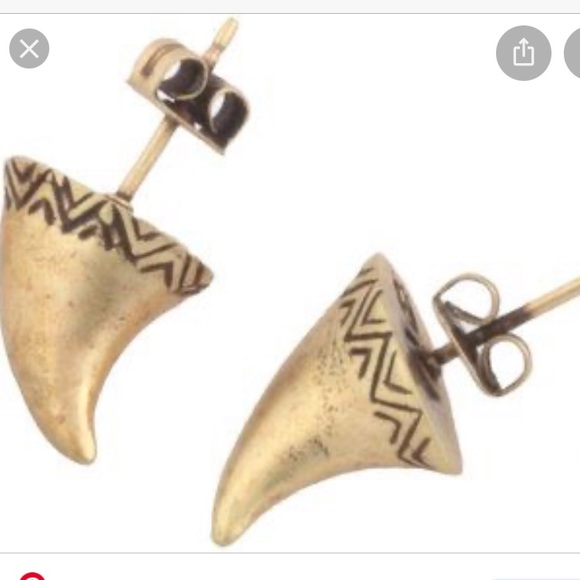 House of Harlow horn stud earrings - Picture 2 of 2